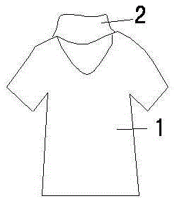Short-sleeved shirt with detachable collar