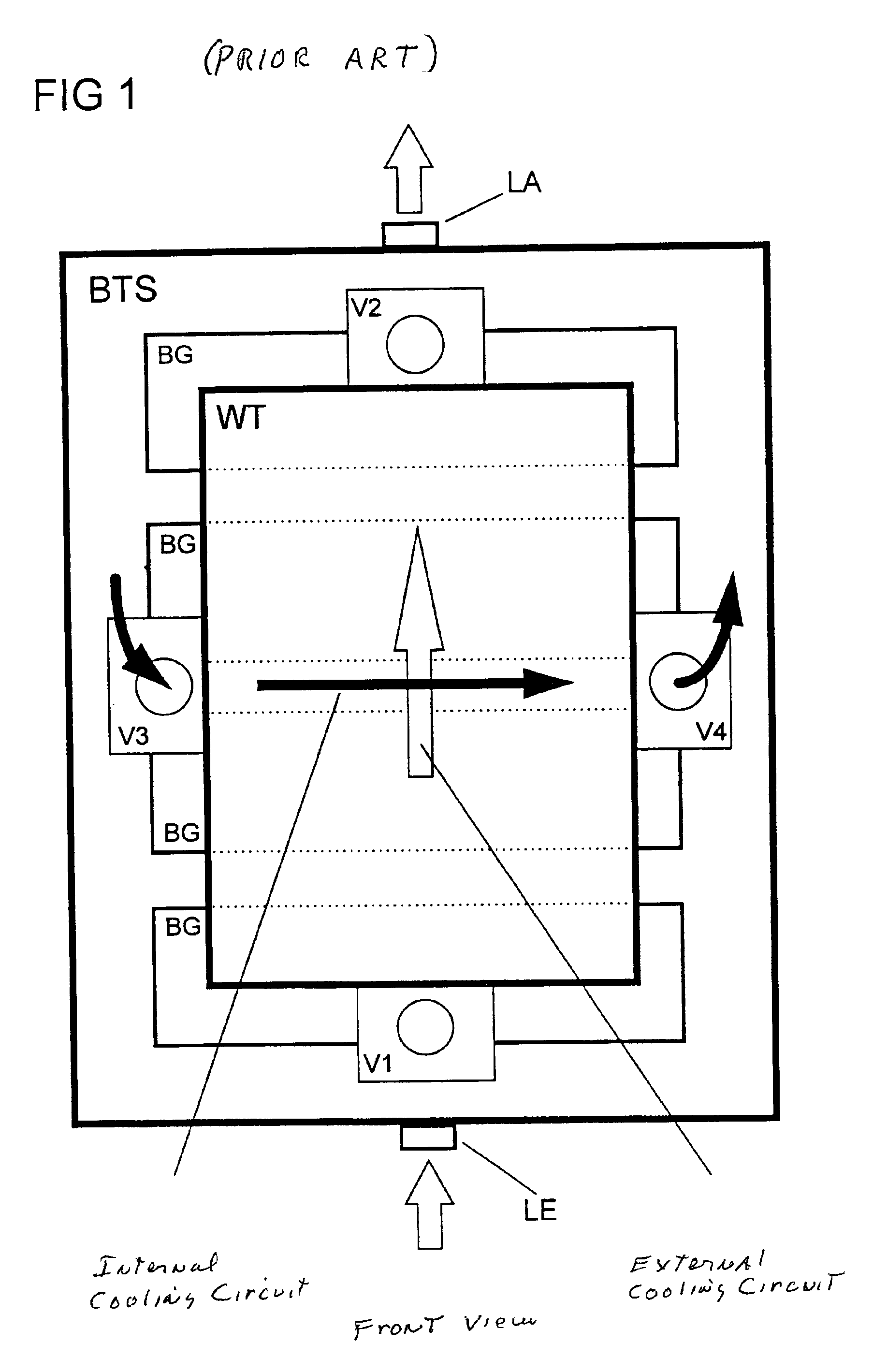 Cooling device for electrical subassemblies