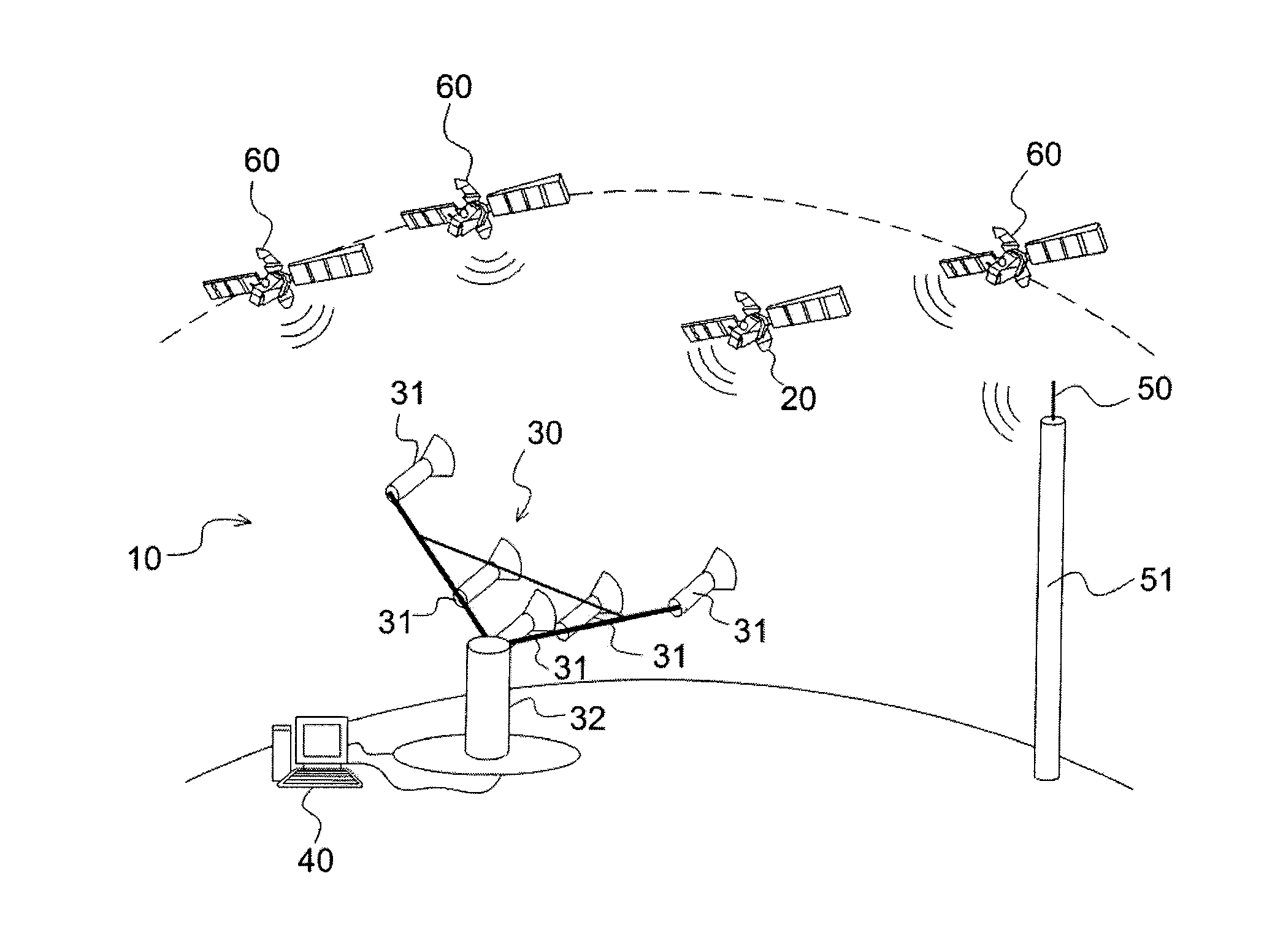 Method and system for monitoring a phase for transferring a satellite from an intial orbit to a mission orbit