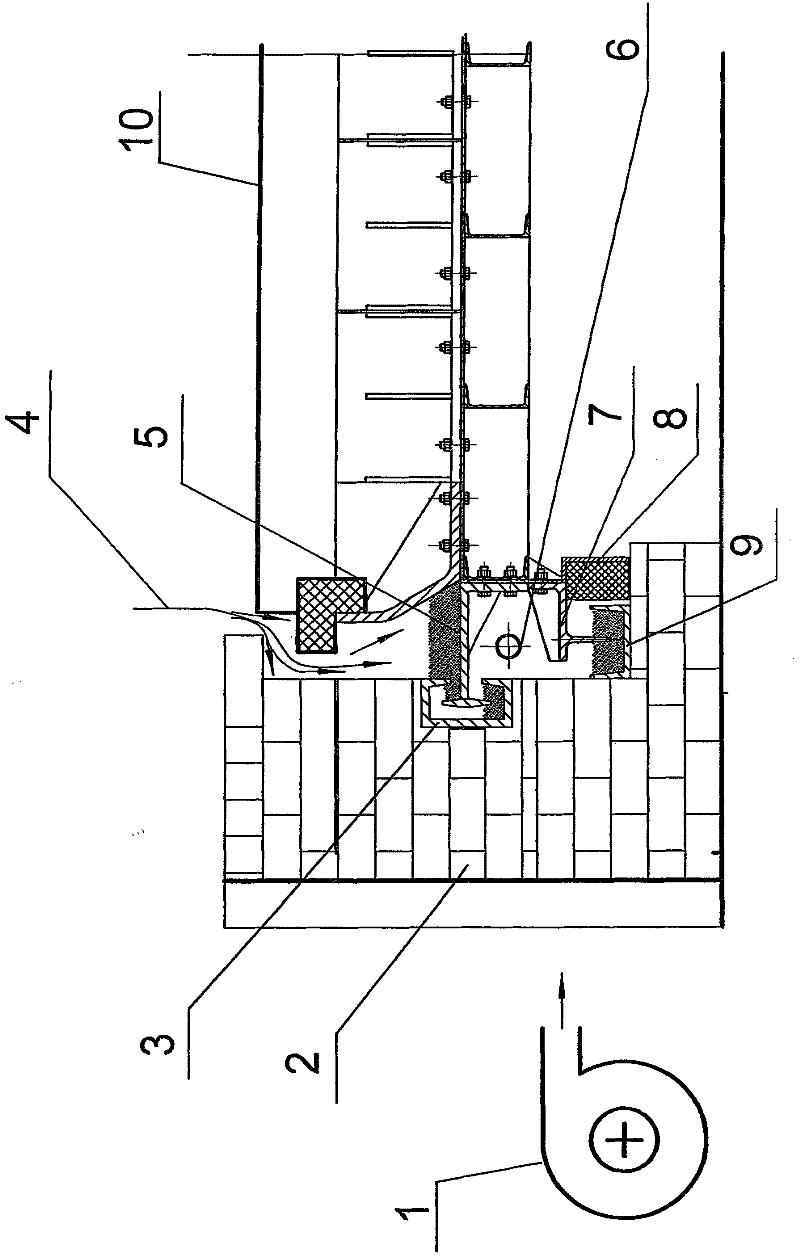Sand seal structure for trolley of desktop forging furnace