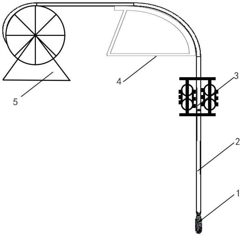 A coiled tubing deep lunar soil drilling system