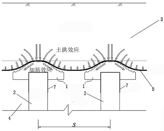Prefabricated mushroom-shaped pile cap for pile-supported reinforced embankment