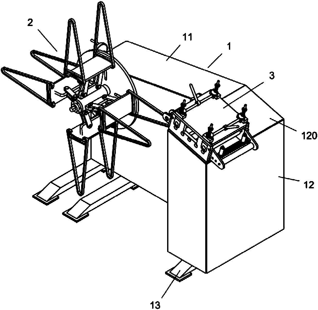 Cloth winding device of textile dyeing and cloth-collecting equipment