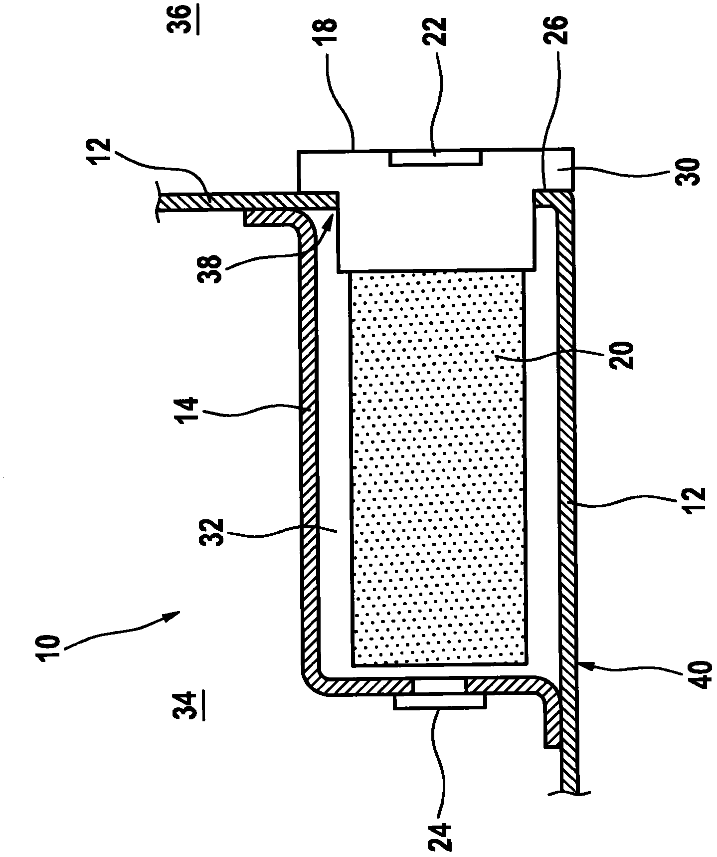 Drying device and battery system and motor vehicle having the drying device