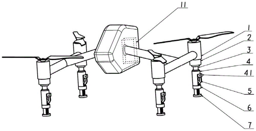 Landing gear of rotor unmanned aerial vehicle (UAV)
