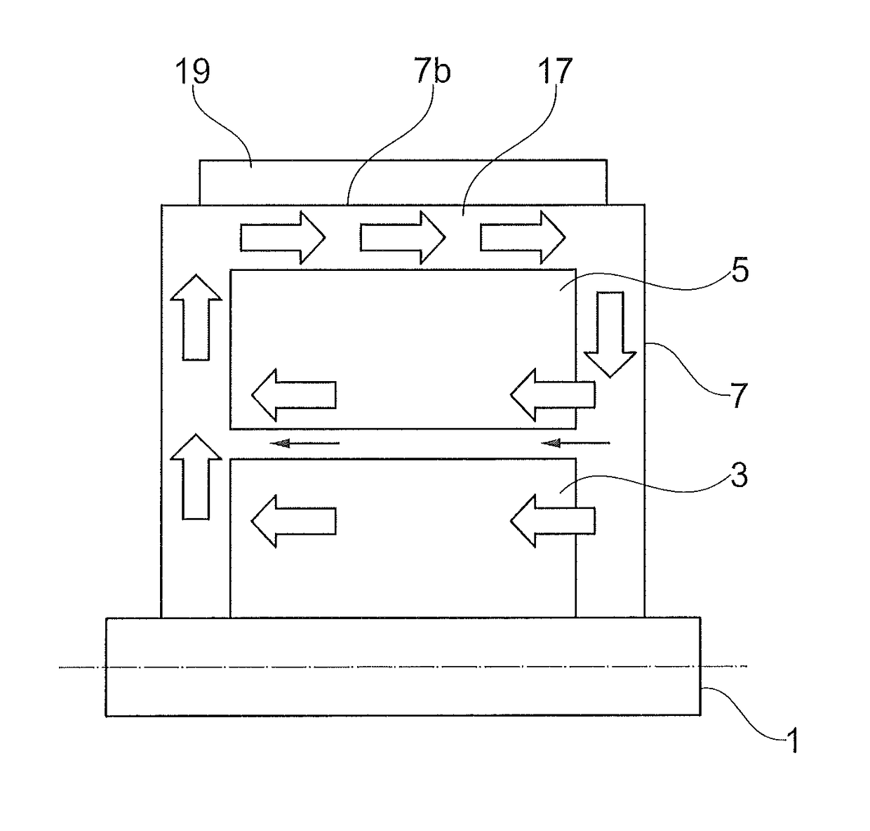 Electric machine with closed circuit air cooling