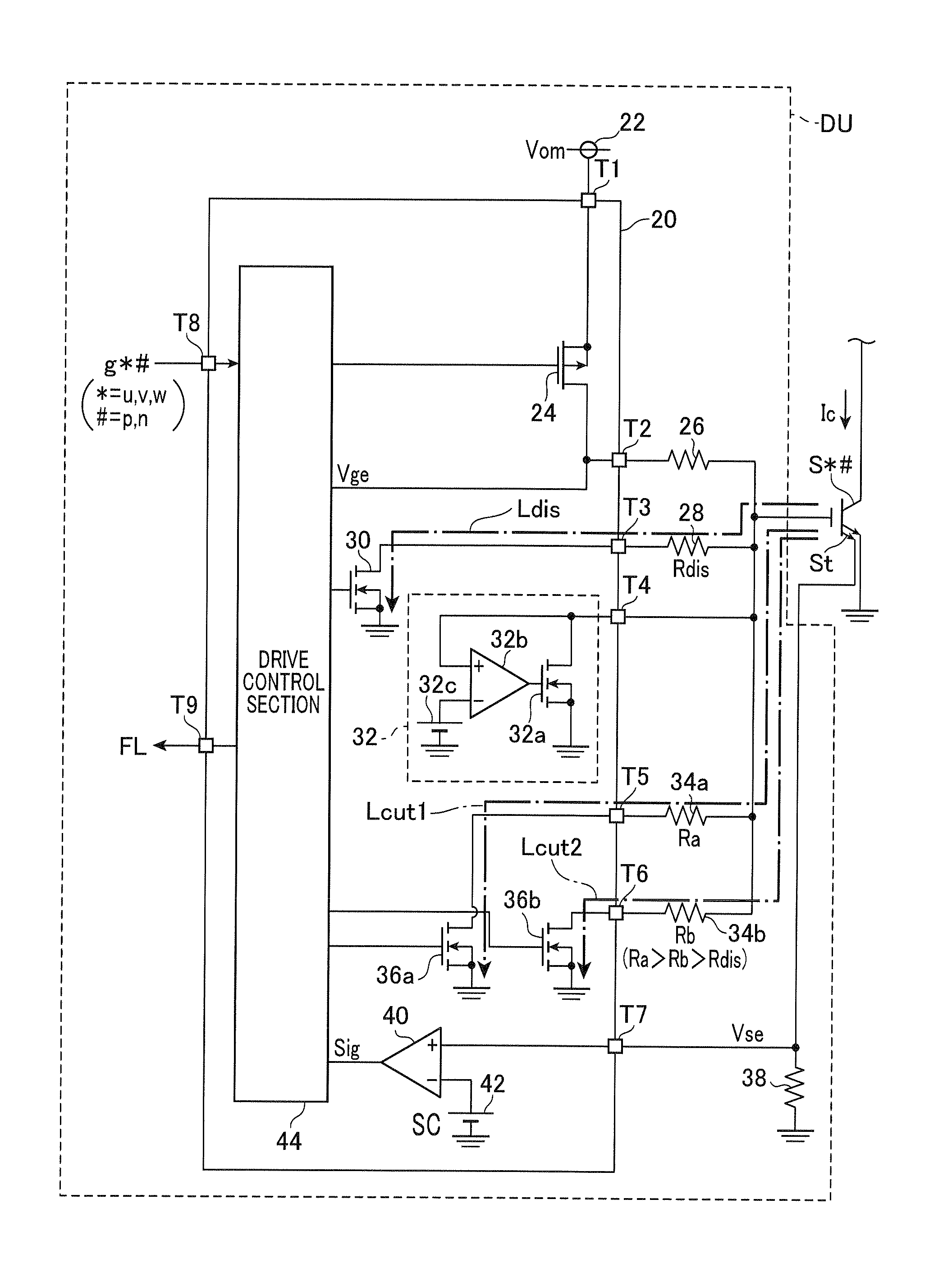 Drive unit for switching element