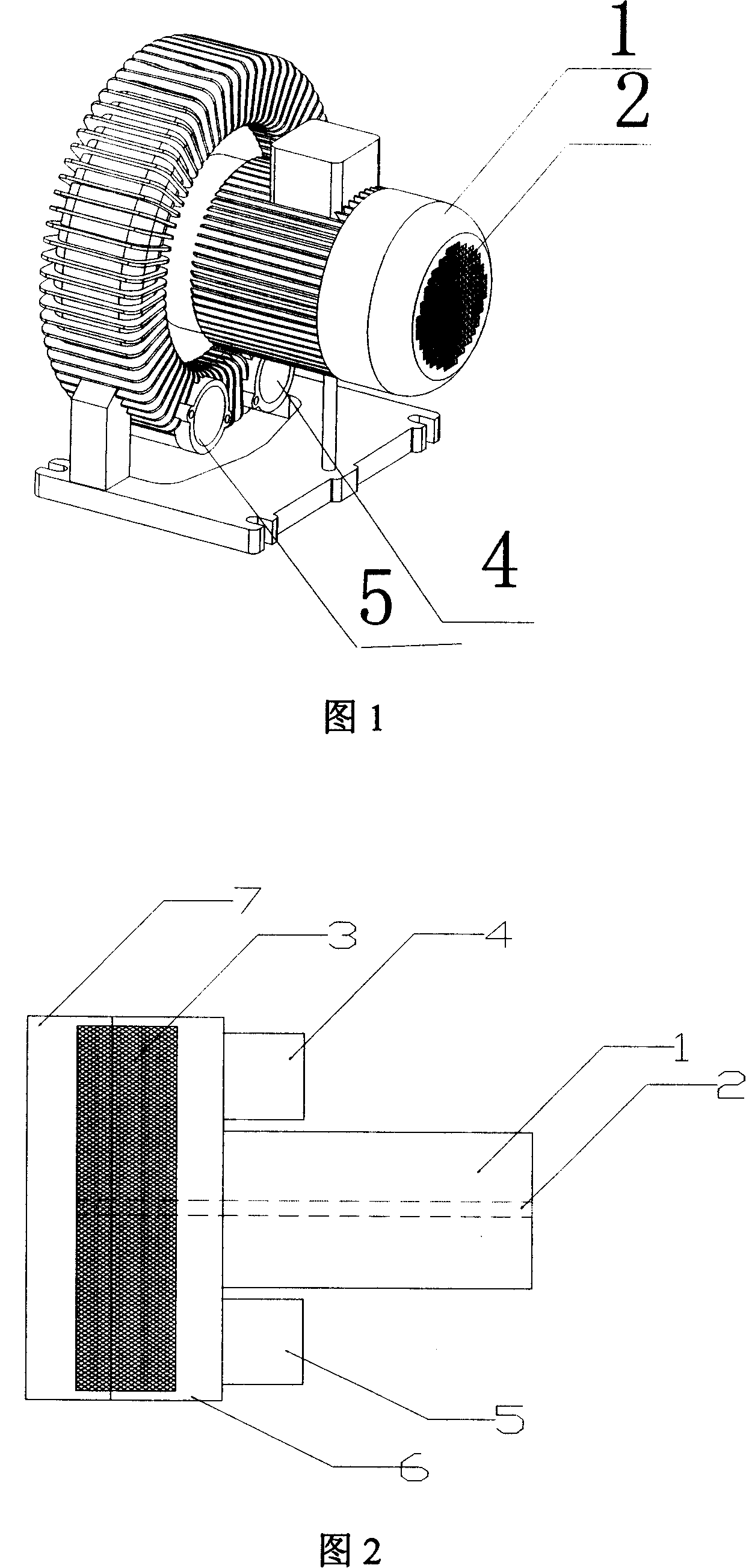 Design of ultra-applanation fuel battery engines air conveying device