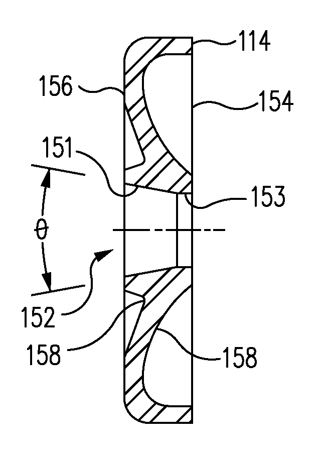 Firearm sound suppressor with front plate having a tapered bore