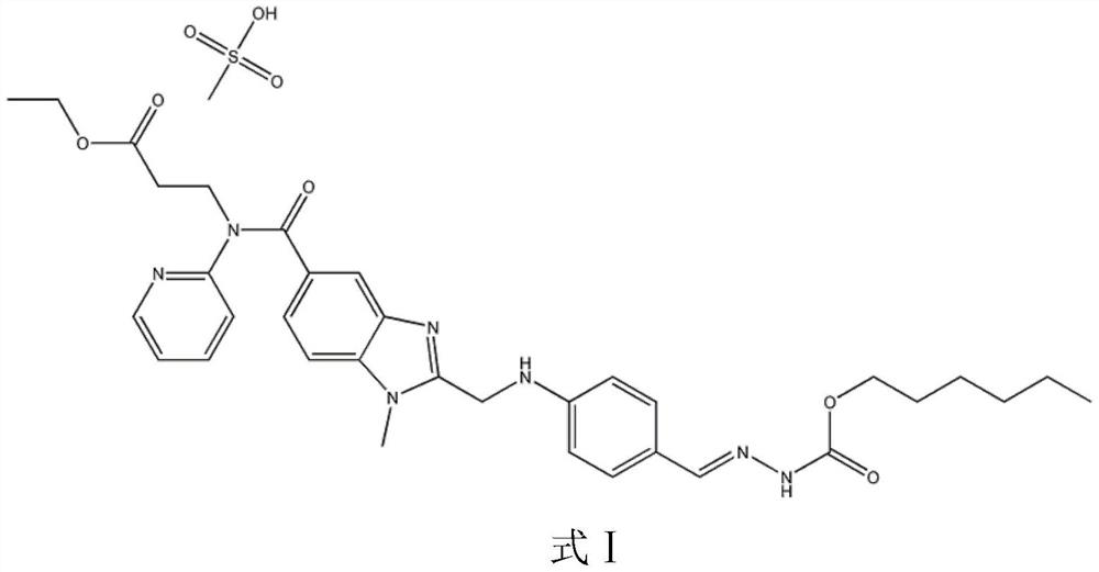 Dabigatran etexilate mesylate inclusion compound, preparation method and application