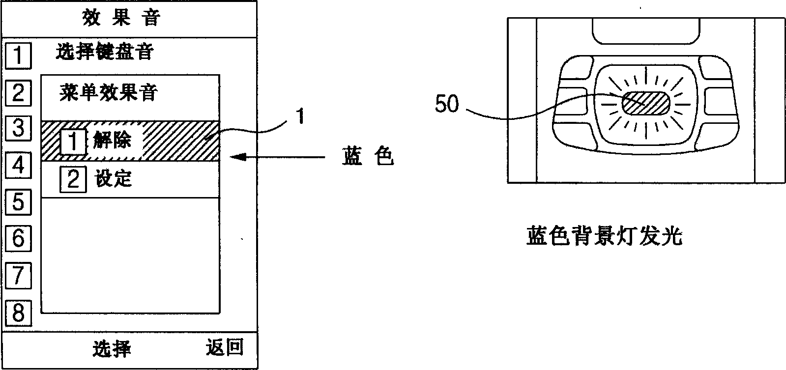 Mobile communication terminal with color change manner menu-setting function and its method