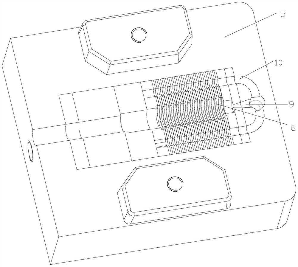 Injection molding process for center shaft of conductive slip ring