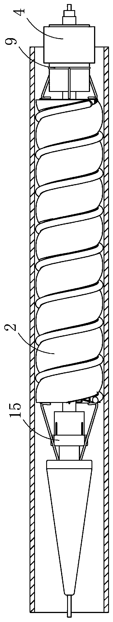 Biliary tract spiral particle bracket and bracket conveying catheter set