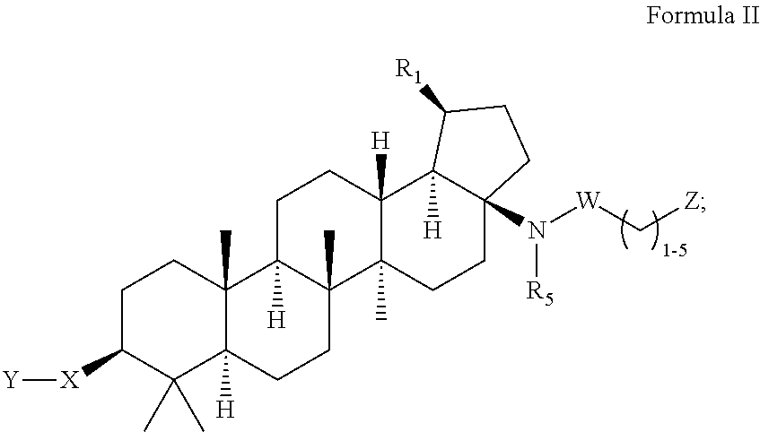 C-17 bicyclic amines of triterpenoids with HIV maturation inhibitory activity