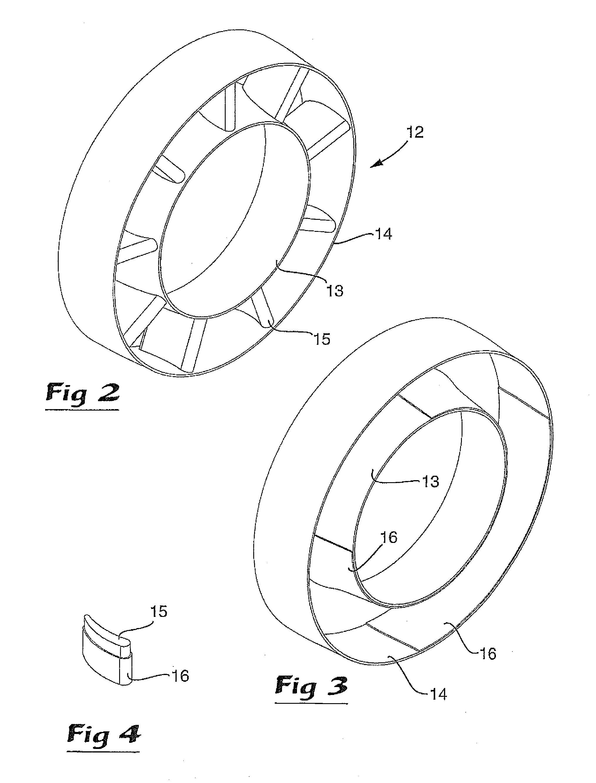 Liner for a turbine section, a turbine section, a gas turbine engine and an aeroplane provided therewith