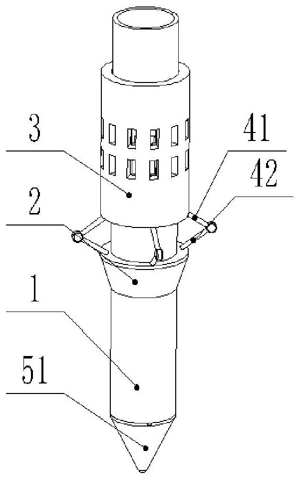 Grouting pipe reinforcing and grouting structure and construction method thereof