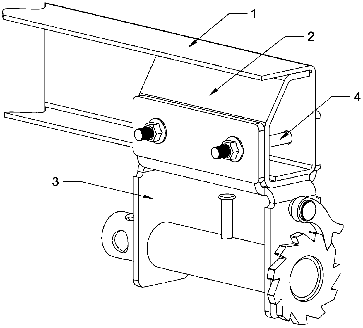 Assembly type rope tightening device structure