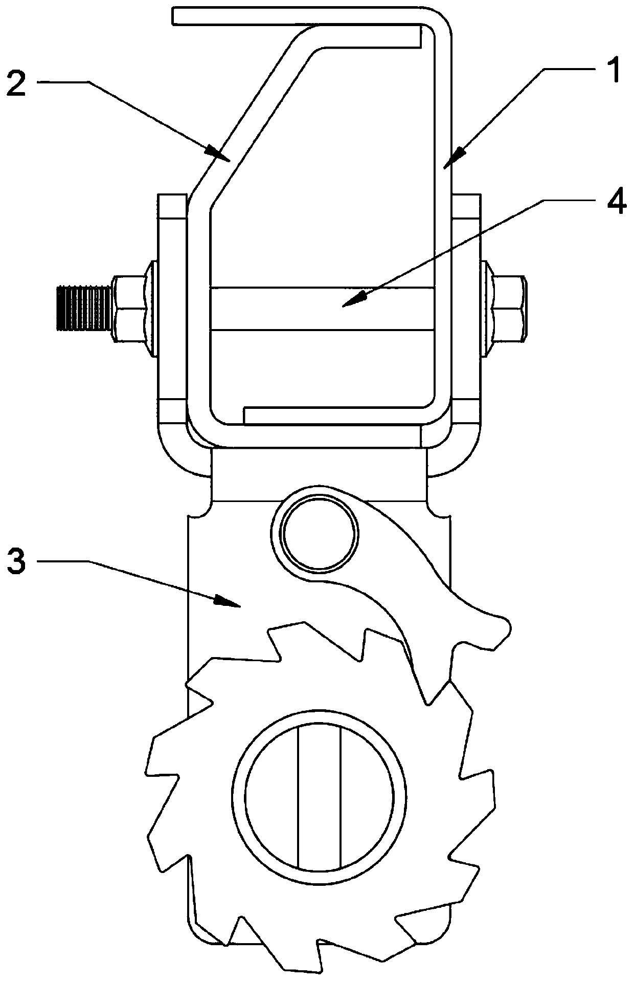 Assembly type rope tightening device structure