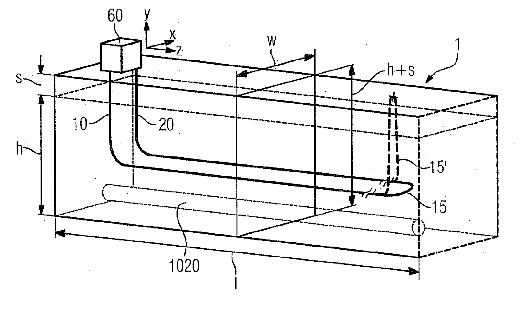 Apparatus for the Inductive Heating of Oil Sand and Heavy Oil Deposits by way of Current-Carrying Conductors