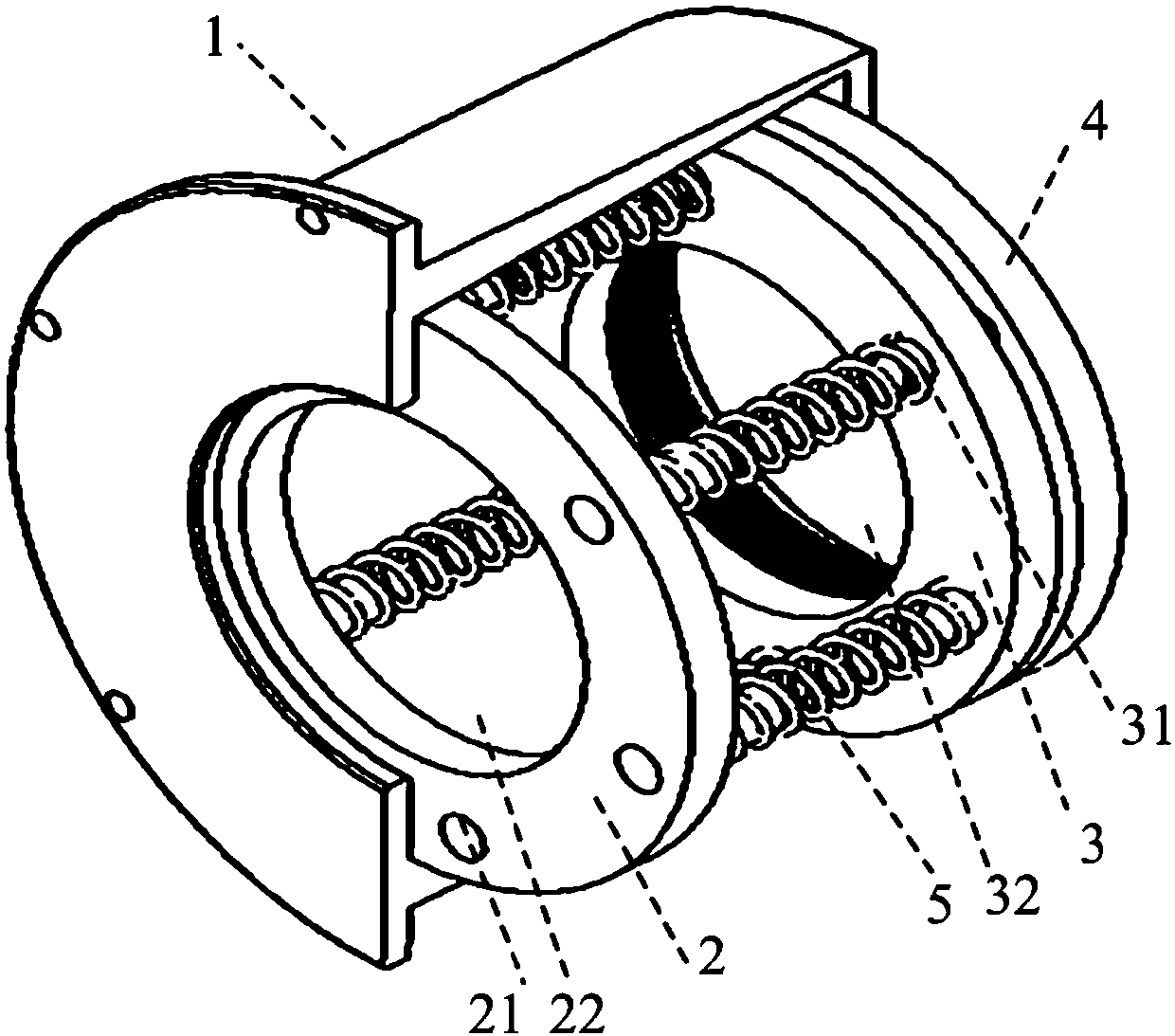 A Dynamically Sealed Isolation Cavity for Rotating Parts in a Gun and Explosive Dust Environment