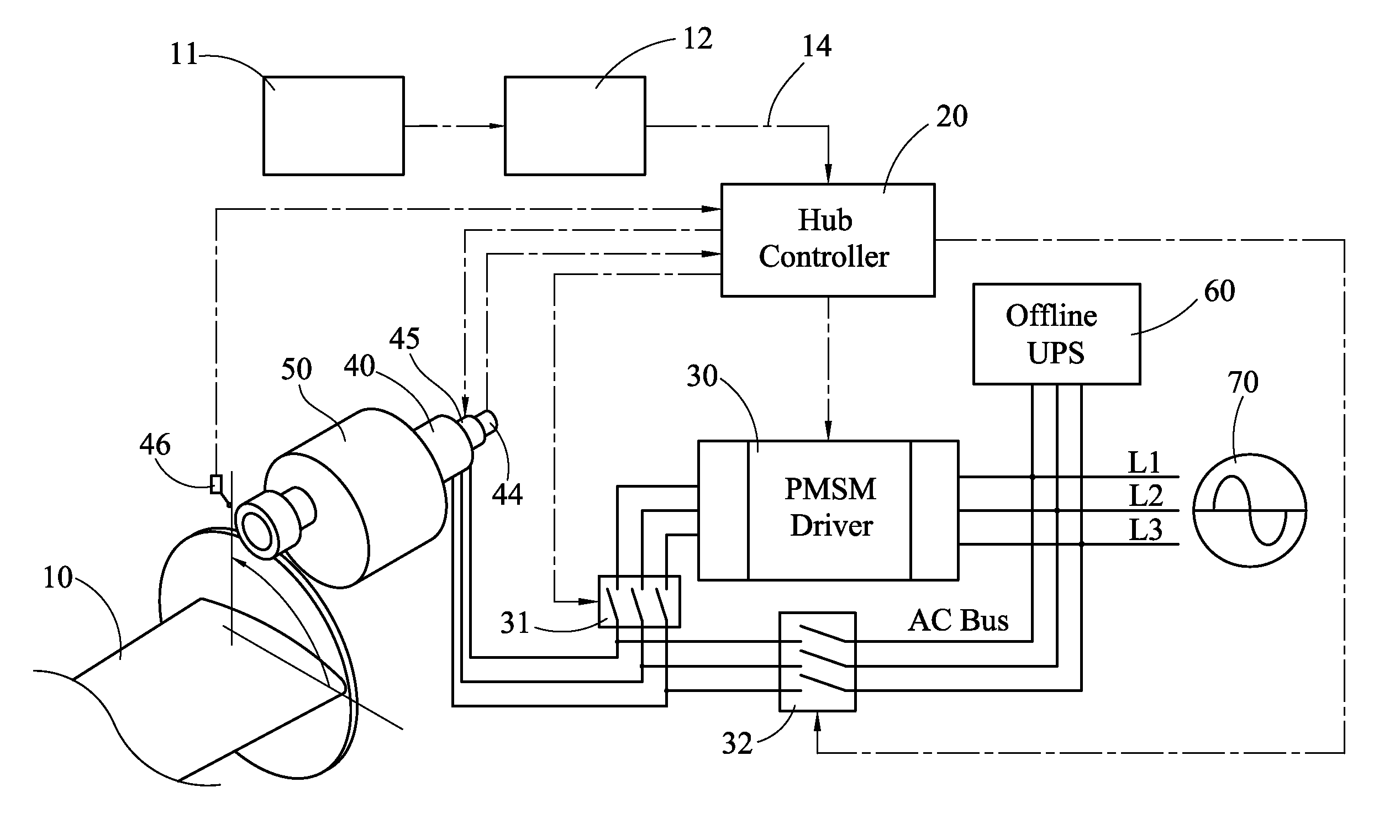 Blade pitch driving apparatus for wind driven generator