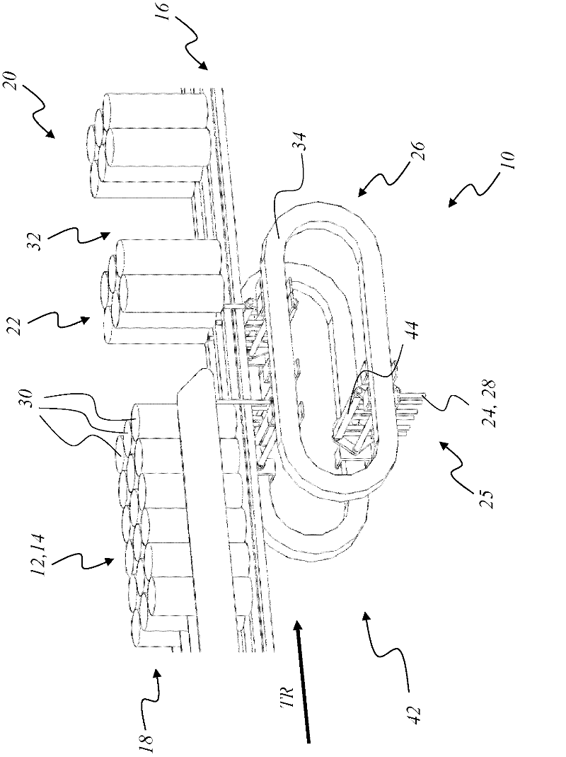 Device and method for grouping bulk material