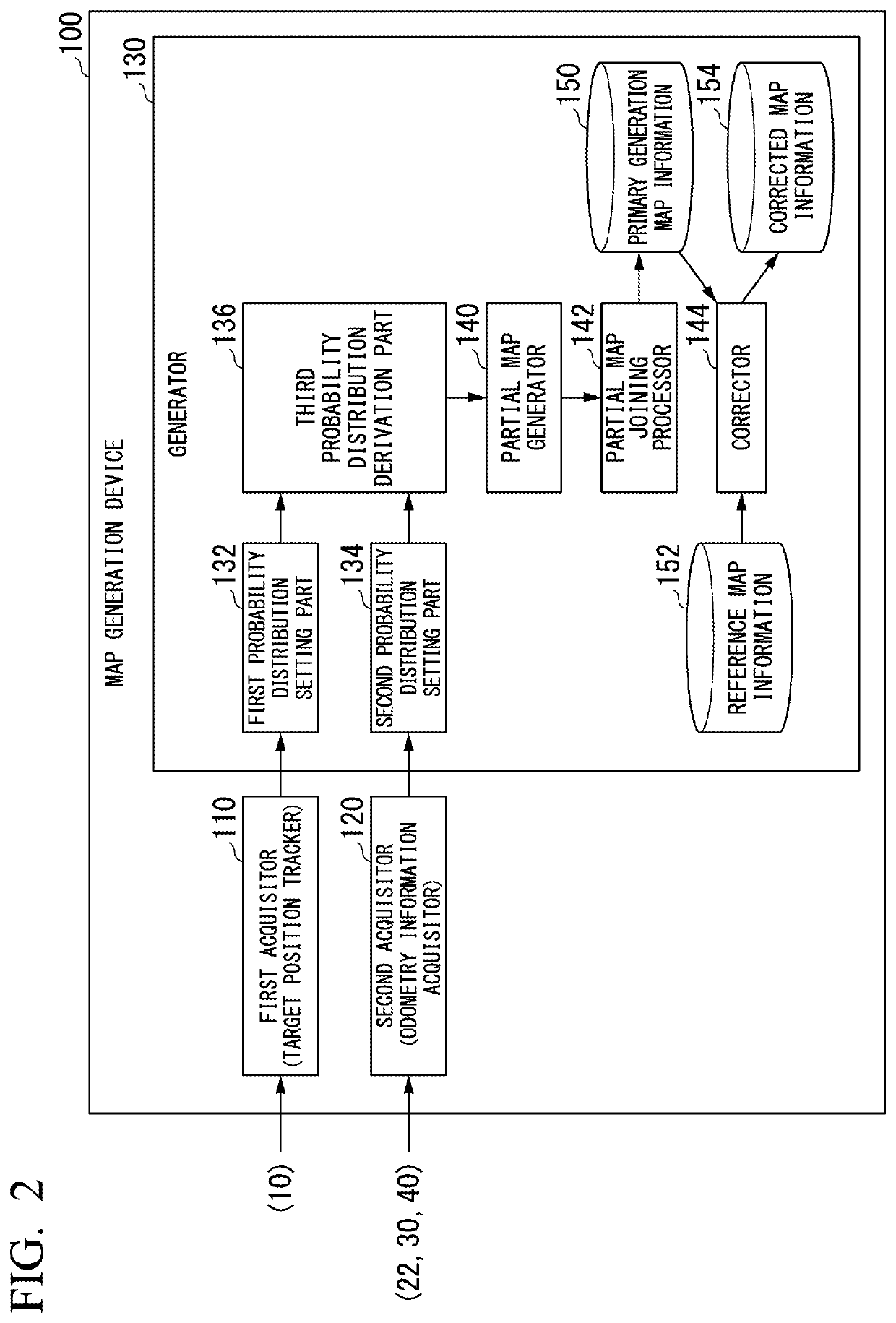 Map generation device, map generation system, map generation method, and storage medium