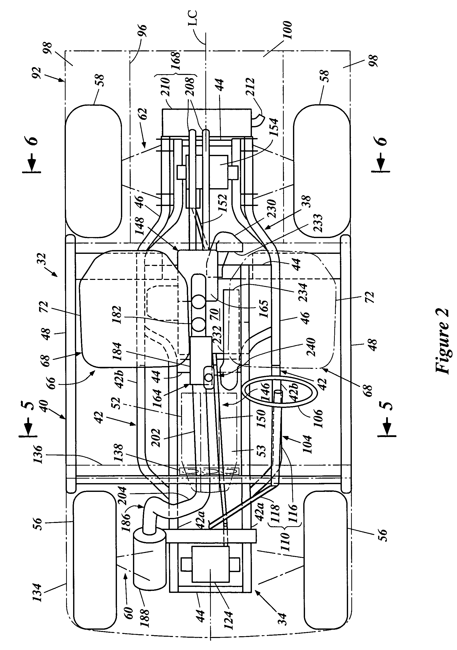 Steering system for off-road vehicle