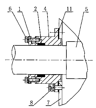 Mixer shaft end seal mechanism