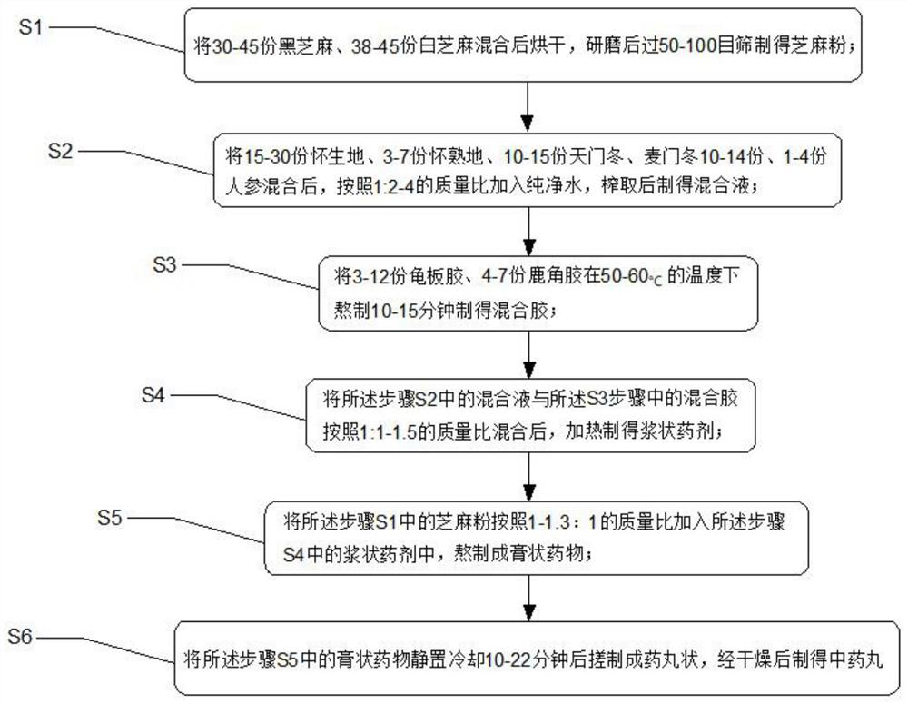 Traditional Chinese medicine pill for treating deficiency and hundreds of injuries and preparation method of traditional Chinese medicine pill