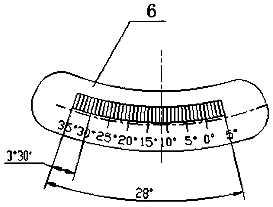 Stator blade rotating angle adjusting and measuring structure and calibration method thereof