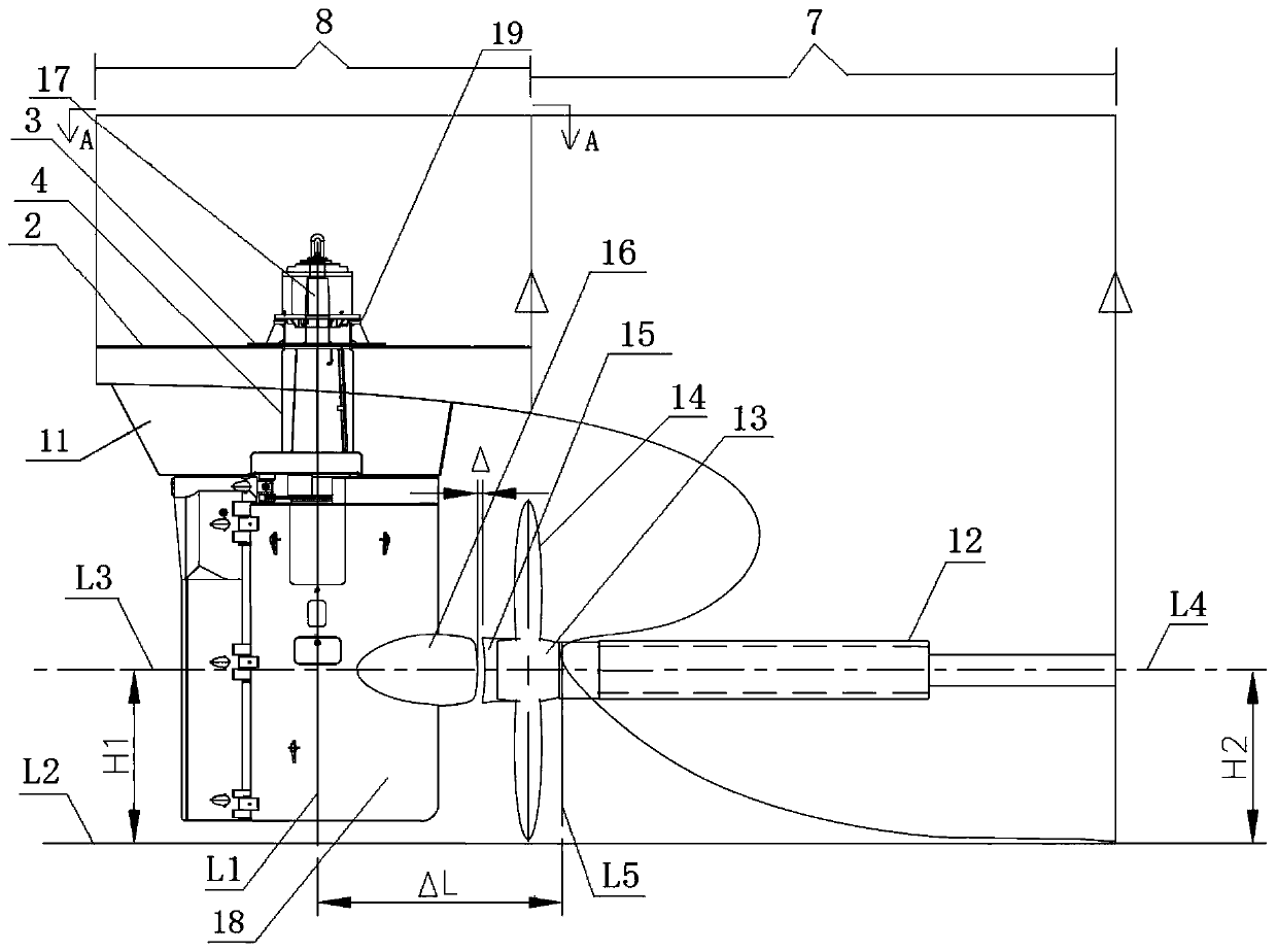 Installation method of a rudder-propeller integrated propulsion system