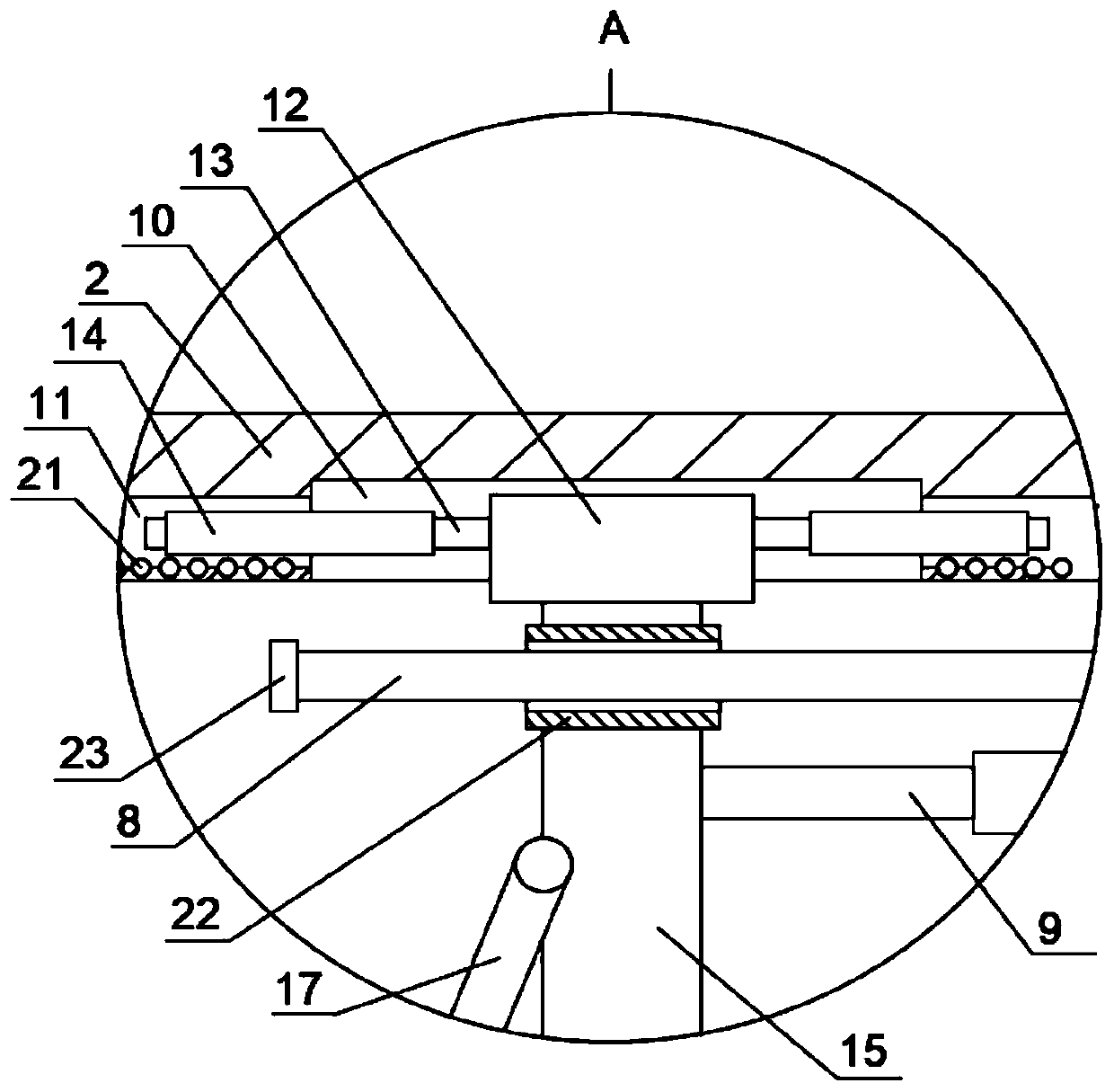 Inner hole polishing device for electronic clock production