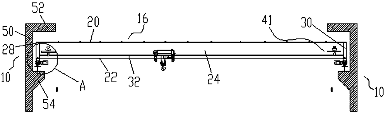 Hoisting height lifting device for crane