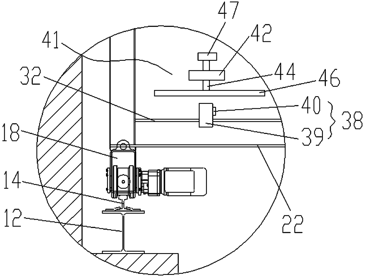 Hoisting height lifting device for crane