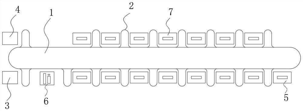 A finished product hanging intelligent assembly line