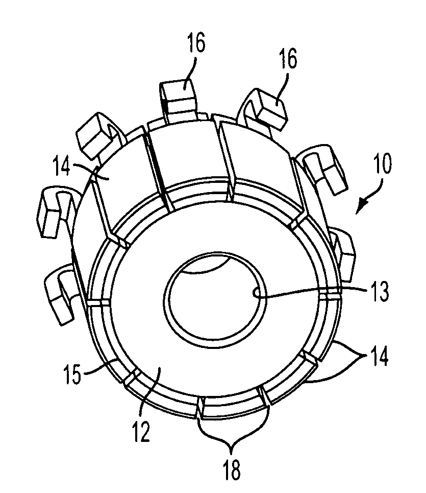 Varying commutator bar widths, slot sizes and spacing