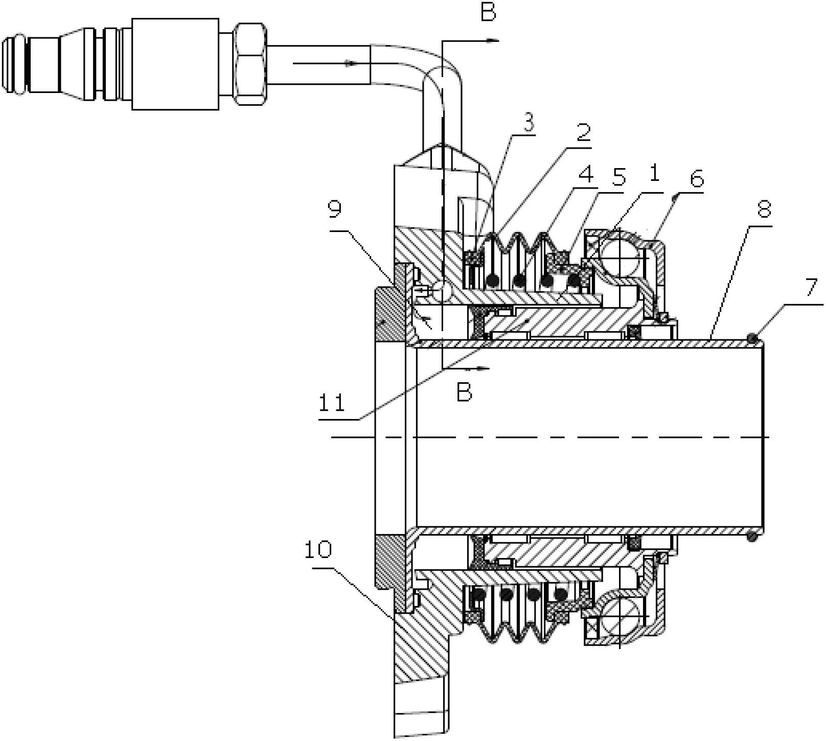 Connecting structure of clutch branch pump and release bearing