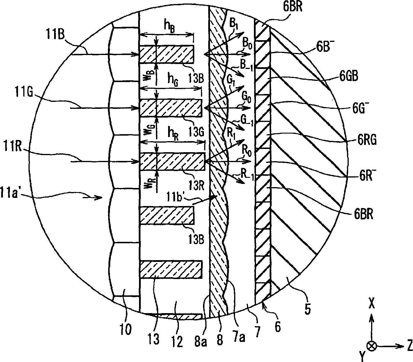 Light detecting device for imaging