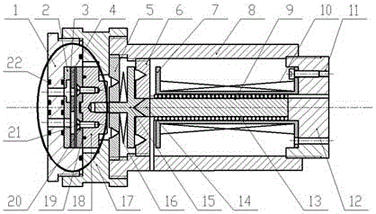 Giant magnetostrictive hydraulic pump and its working method