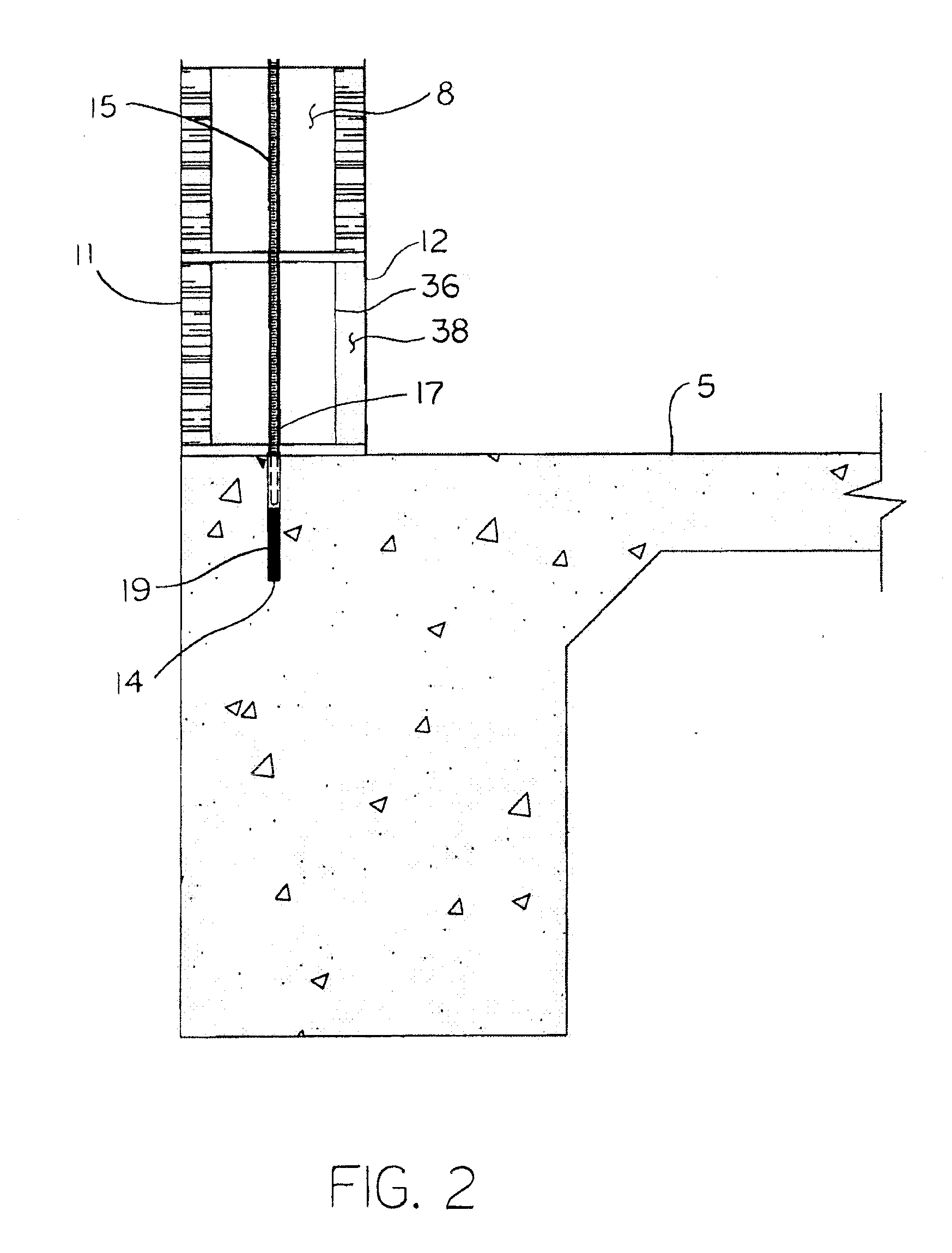 Guide Device for Retaining Ties in Masonry Walls