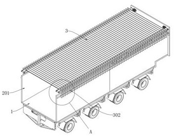 Side wing opening tarpaulin type air suspension semitrailer