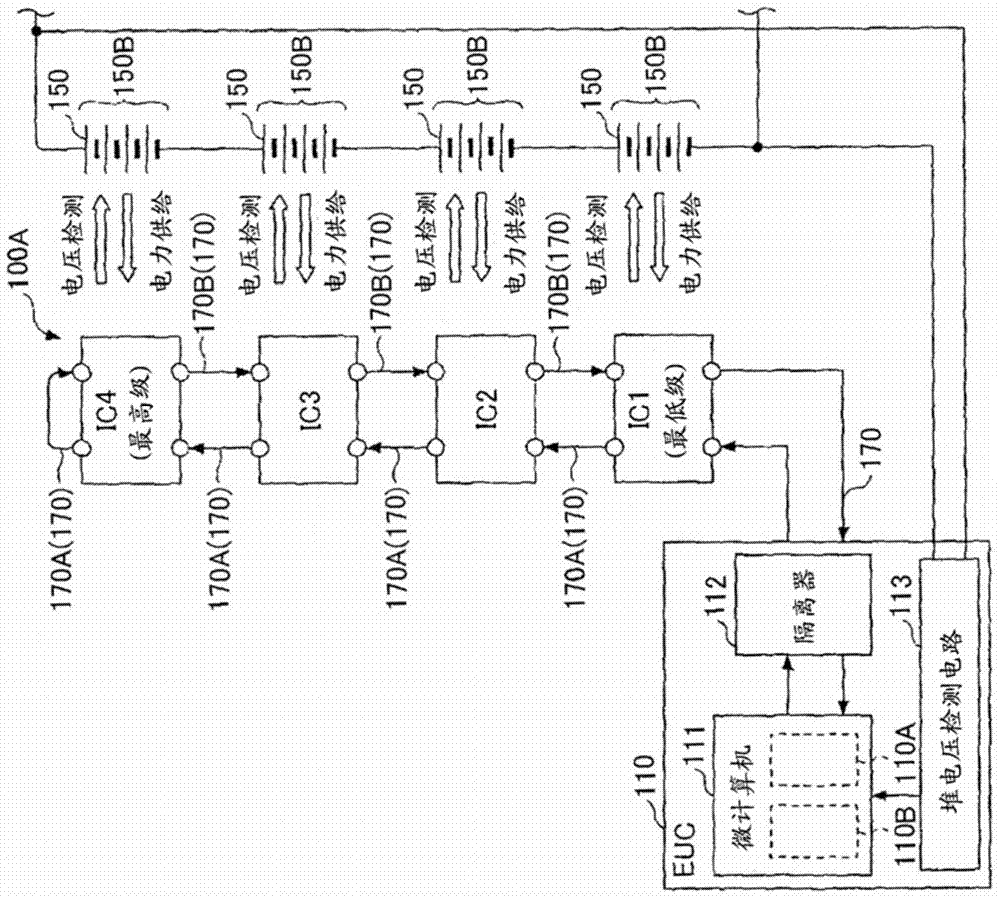 Battery monitoring device and a battery unit