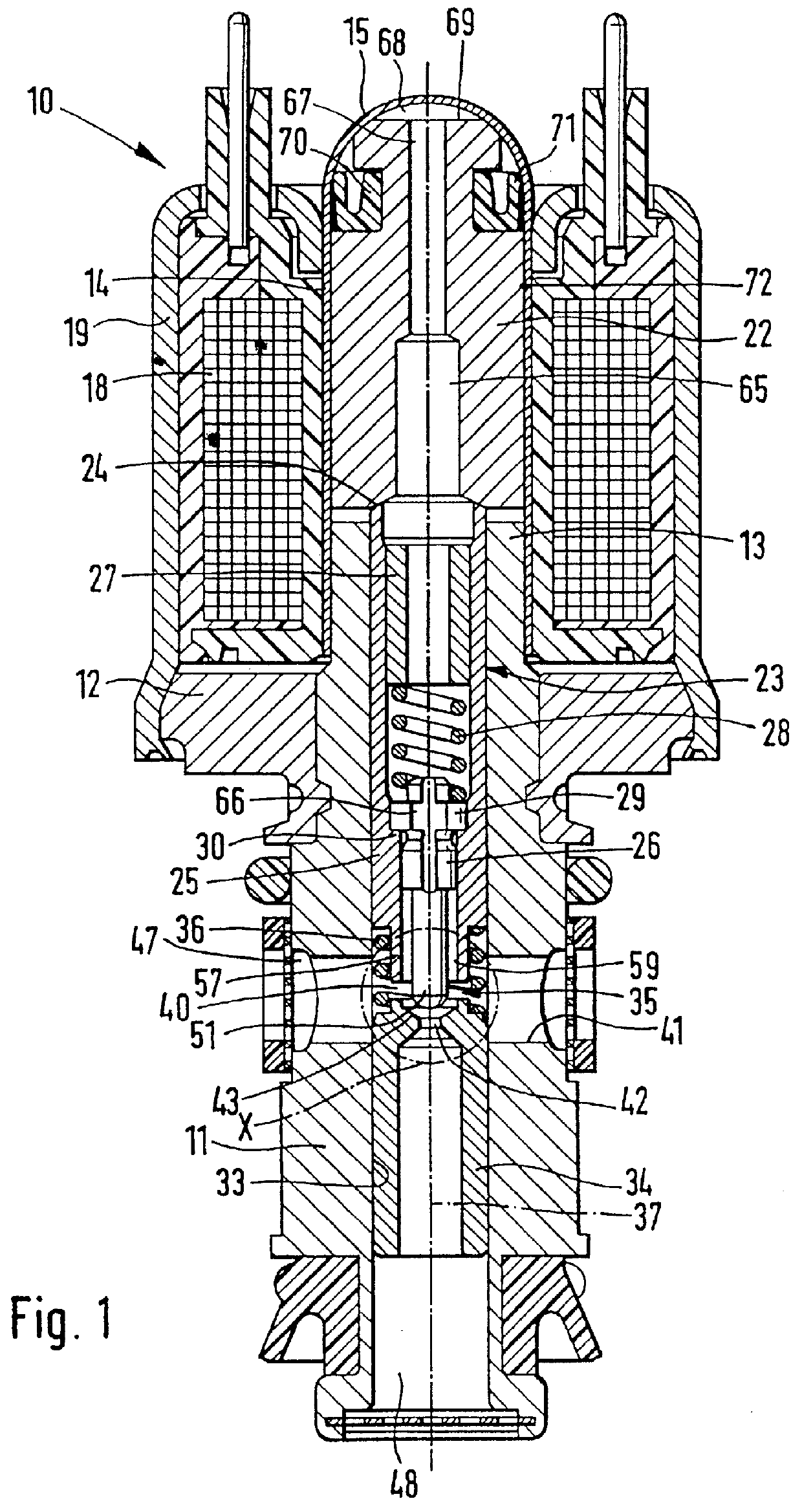 Magnet valve with pressure limitation for slip-controlled motor vehicle brake systems