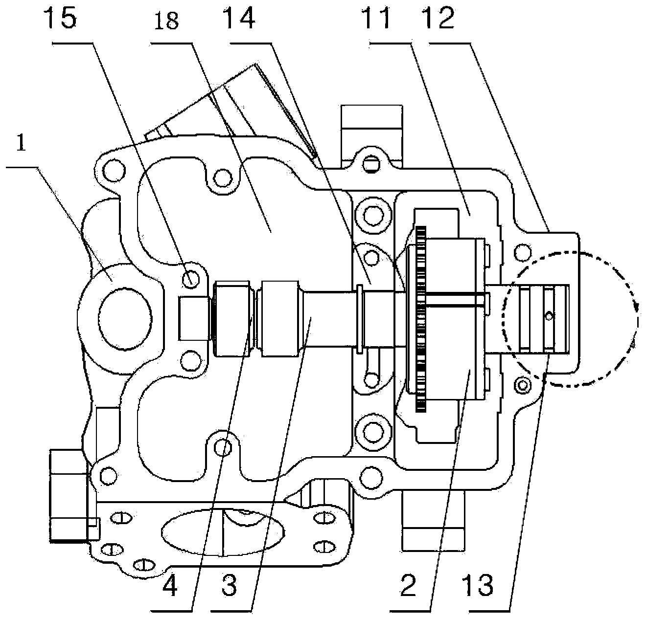 Air inlet phase continuously adjustable device for single-cylinder and single-overhead-camshaft engine