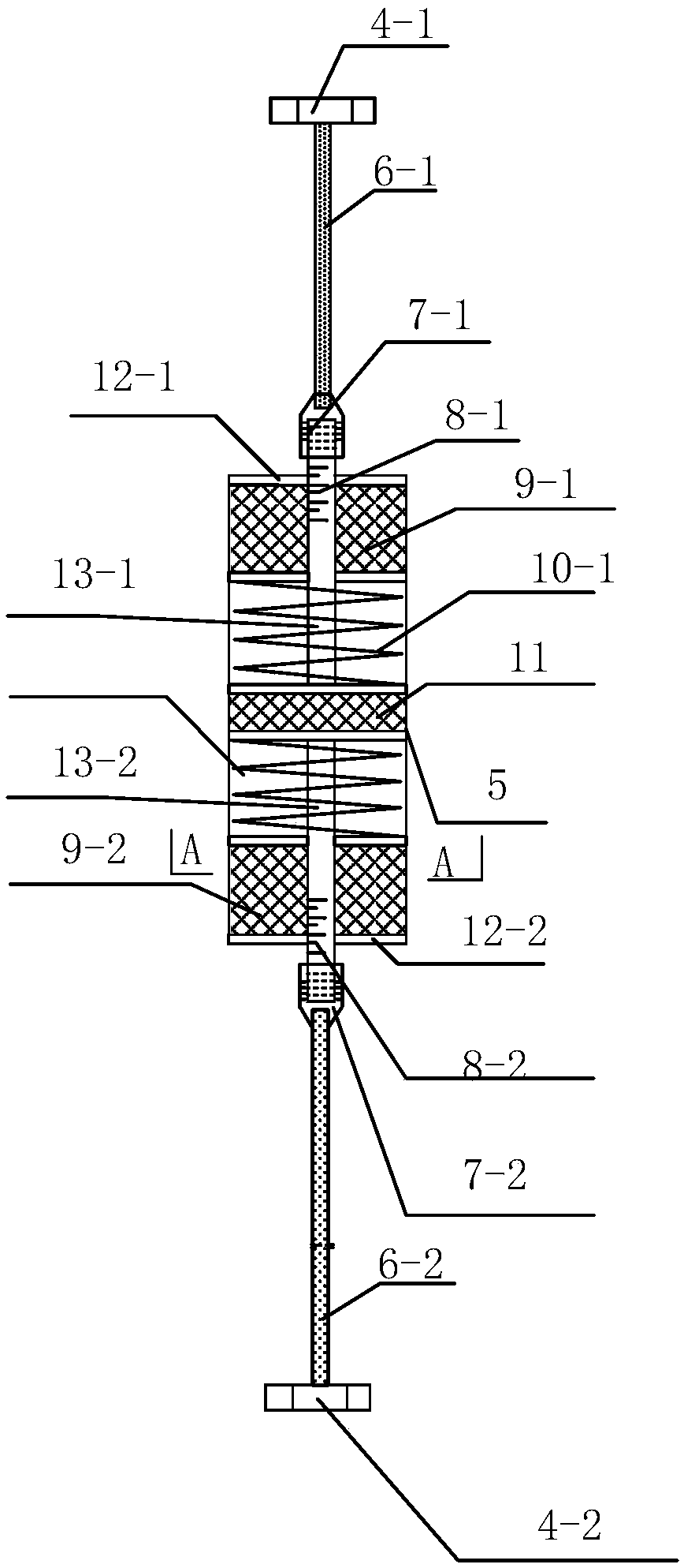 Multi-dimensional vibration isolation and damping device with multi-directional anti-drawing and pre-tightening functions and vibration isolation and damping method thereof