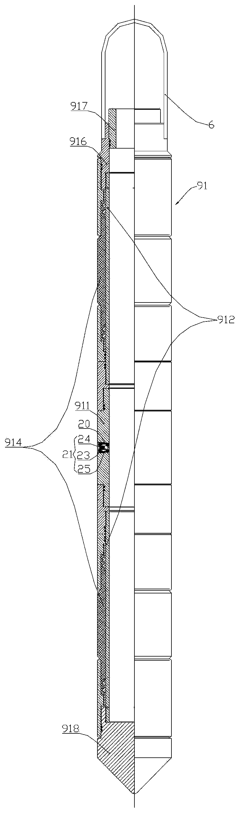 Air-tight sealing detection apparatus of threaded connection of oil casing tubes