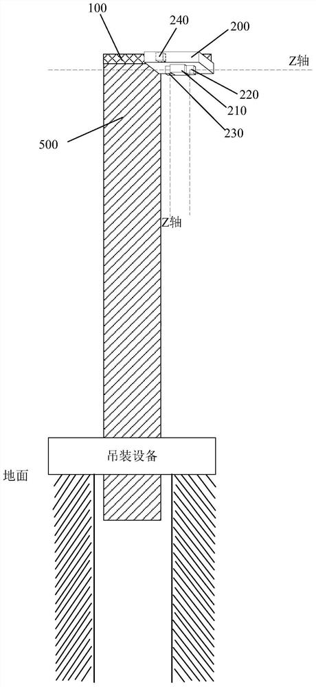 Laser plumb line measuring device and laser plumb line measuring system