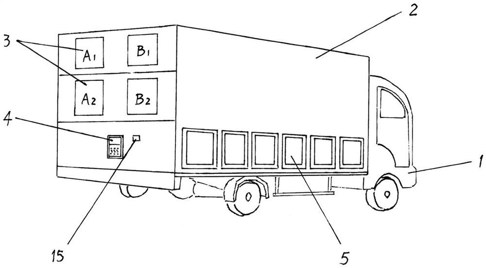 Community group buying delivery and recyclable garbage sorting and recycling integrated vehicle and delivery and recycling method