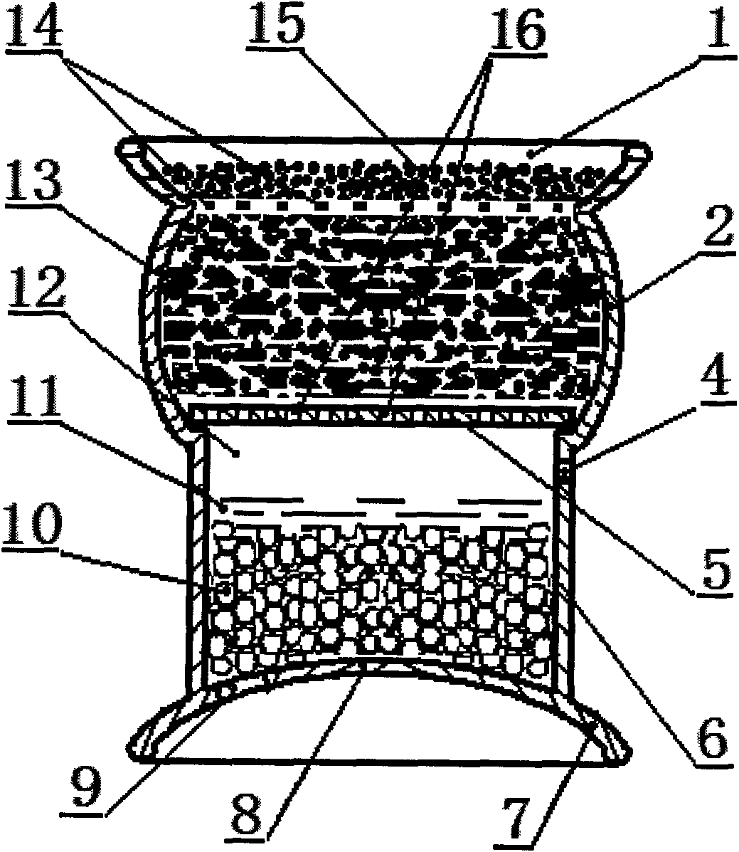 Cultivation device of soil-free bonsai by adopting water